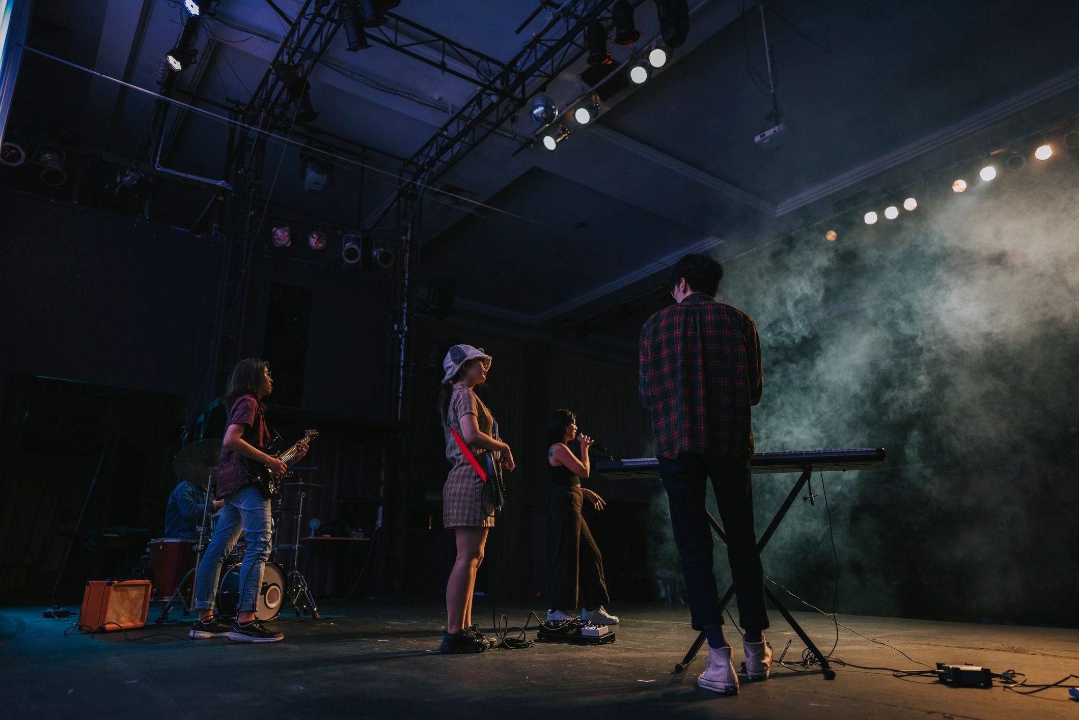 Concert stage lights and live performance atmosphere